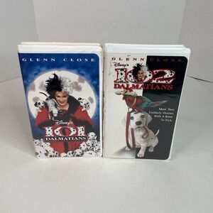 Lot 2 - 101 Dalmatians 102 Dalmatians Live Action Movie VHS Starring Glenn Close